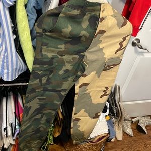 Army fatigue pants , two toned pattern !